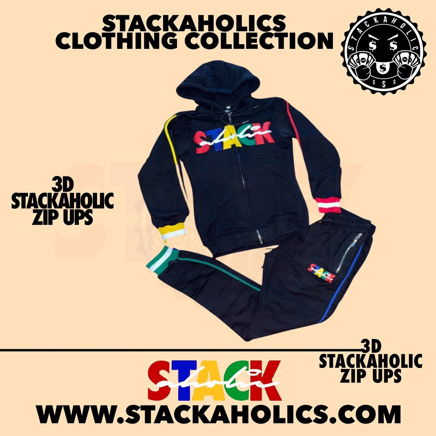 Women 3D Stackaholic Zip Ups